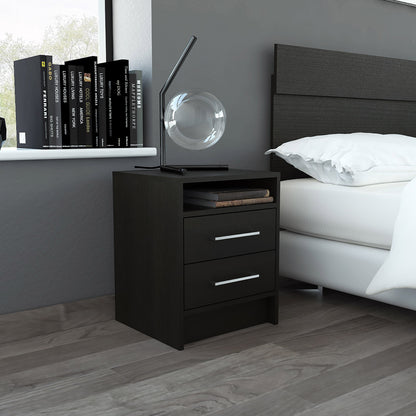 20" Wood Two Drawer Nightstand