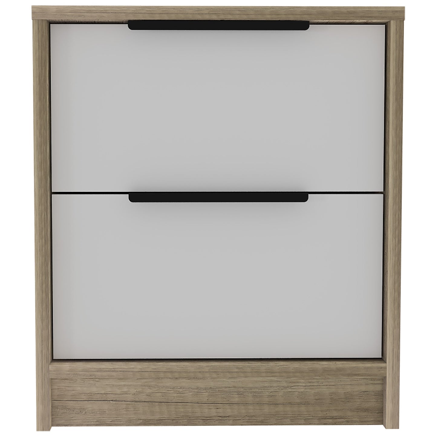 19" Wood Two Drawer Nightstand