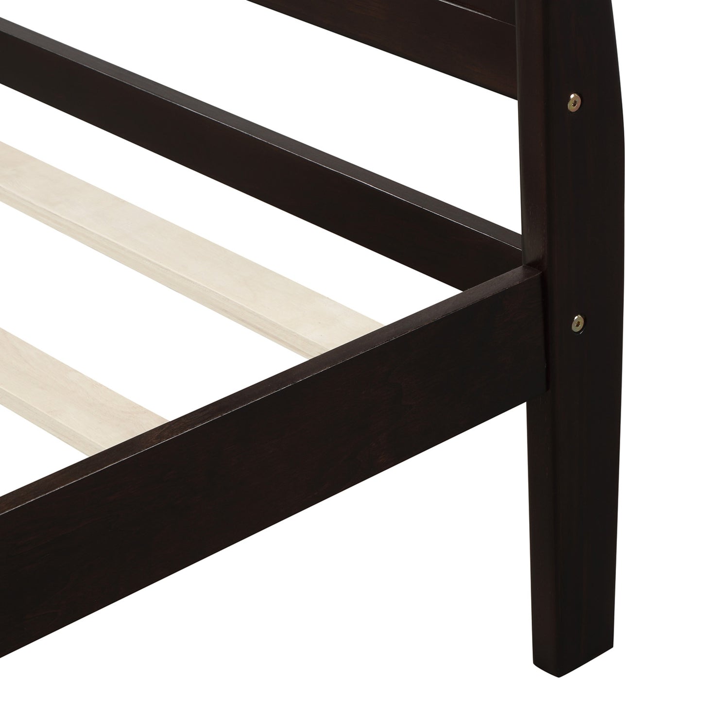 Wood Platform Twin Bed Frame With Headboard, Footboard & Wood Slat Support
