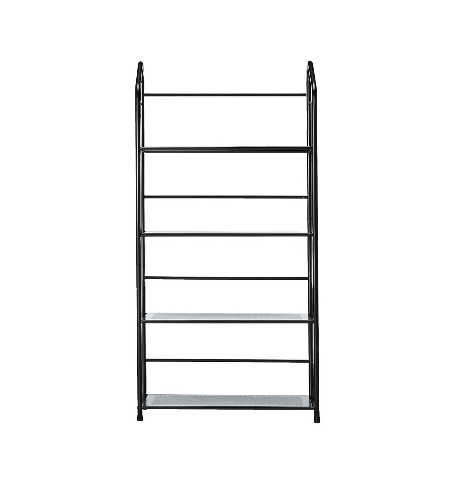 49" Black Metal Four Tier Bookcase