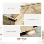 Farmhouse Coffee Table with Storage, Large Square Coffee Table for Living Room Furniture, Wooden Center Table