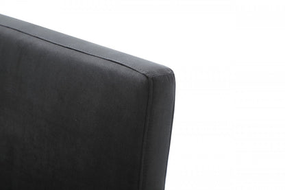 Black and Gold Upholstered Fabric Dining Arm Chair