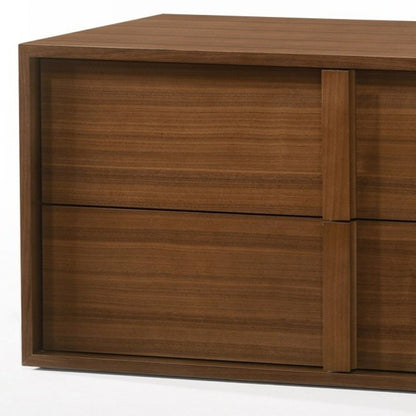 19" Solid Wood and Wood Two Drawer Nightstand
