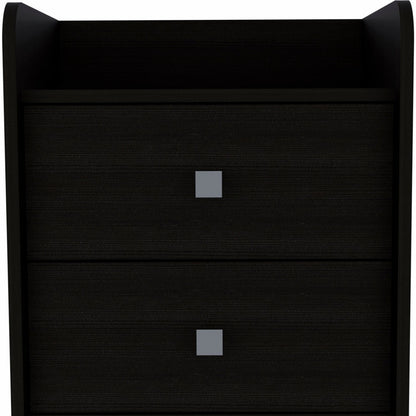 22" Wood Two Drawer Nightstand
