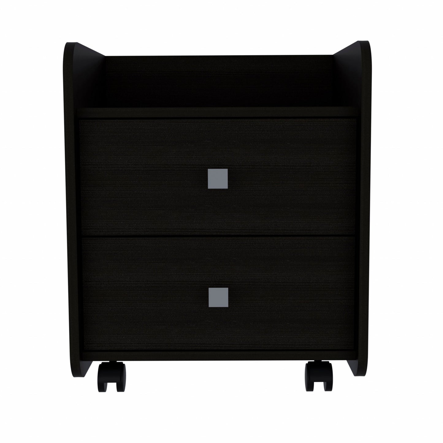 22" Wood Two Drawer Nightstand