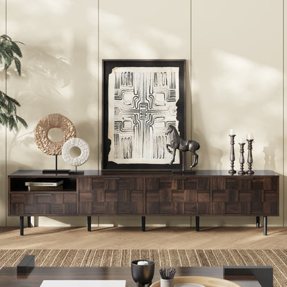 78  Mid Century Modern TV Stand For 65 Inch TVs, TV Console With Storage Cabinets For Living Room, Entertainment Center Storage