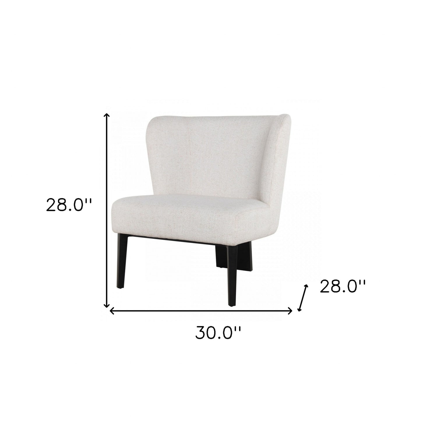30" Gray And Black Upholstered Wingback Chair