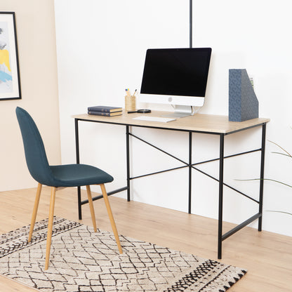48" Brown and Black Wood Computer Desk