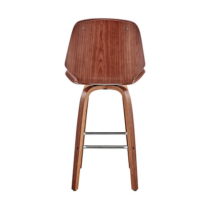 26" Brown Swivel Counter Height Bar Chair
