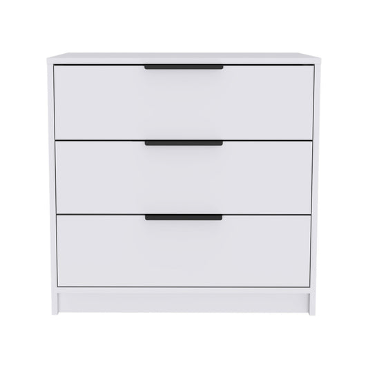 28" White Three Drawer Standard Chest