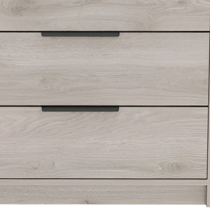 28" Light Gray Wood Three Drawer Dresser