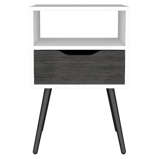 25" Wood One Drawer Nightstand