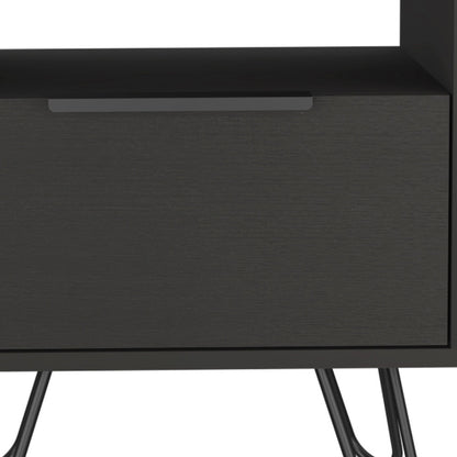 22" Black Wood Nightstand