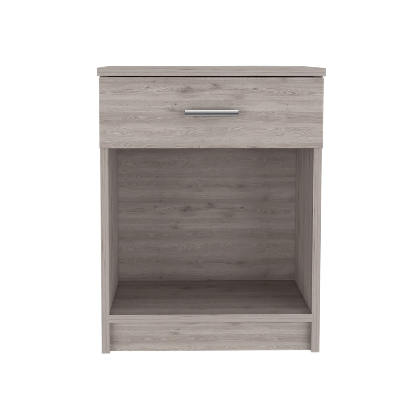 22" Light Gray Wood One Drawer Nightstand