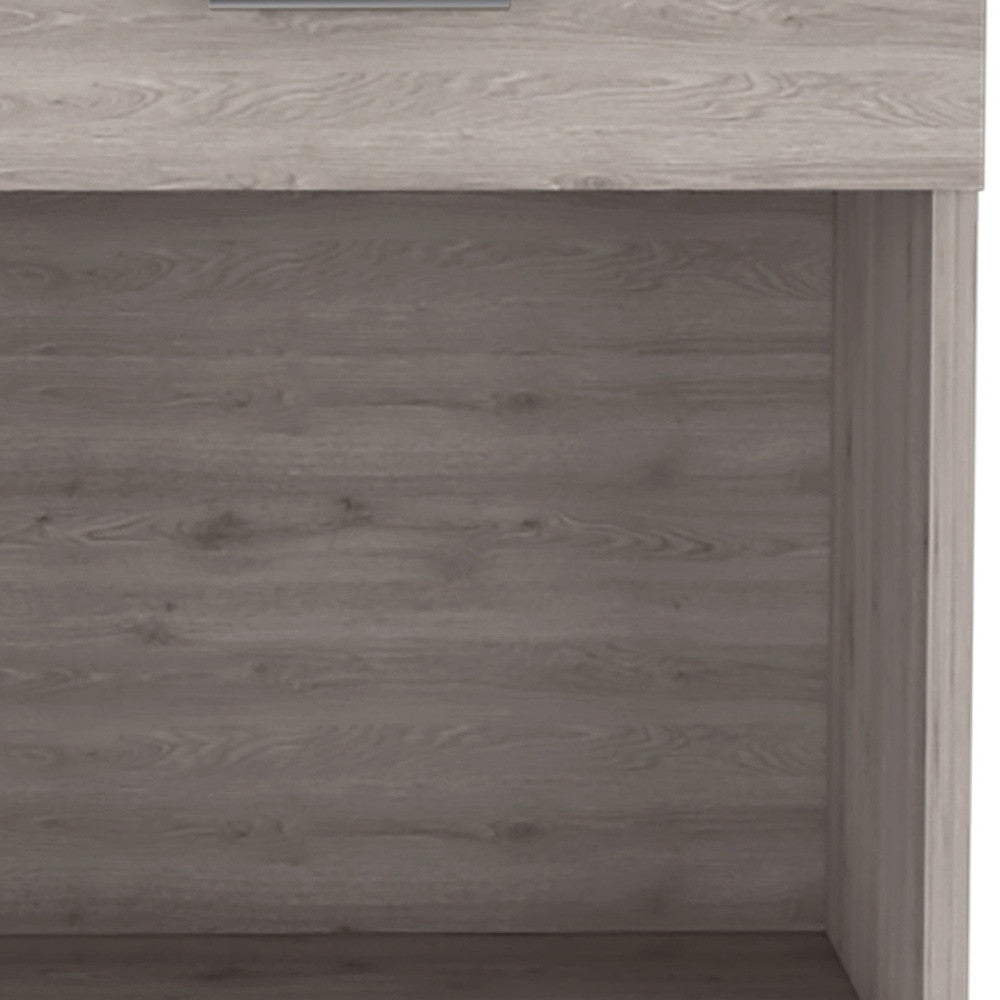22" Light Gray Wood One Drawer Nightstand