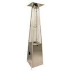 41000 BTU Silver Steel Propane Triangular Pyramid Standing Patio Heater