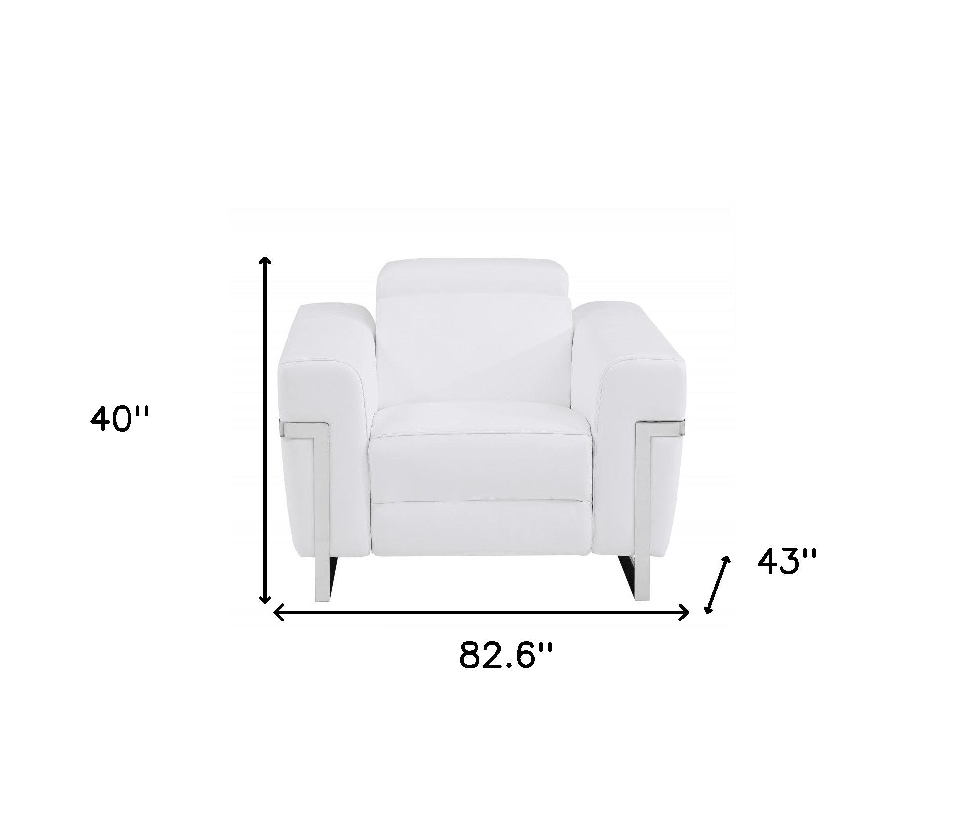 Three Piece White Italian Leather Six Person Seating Set