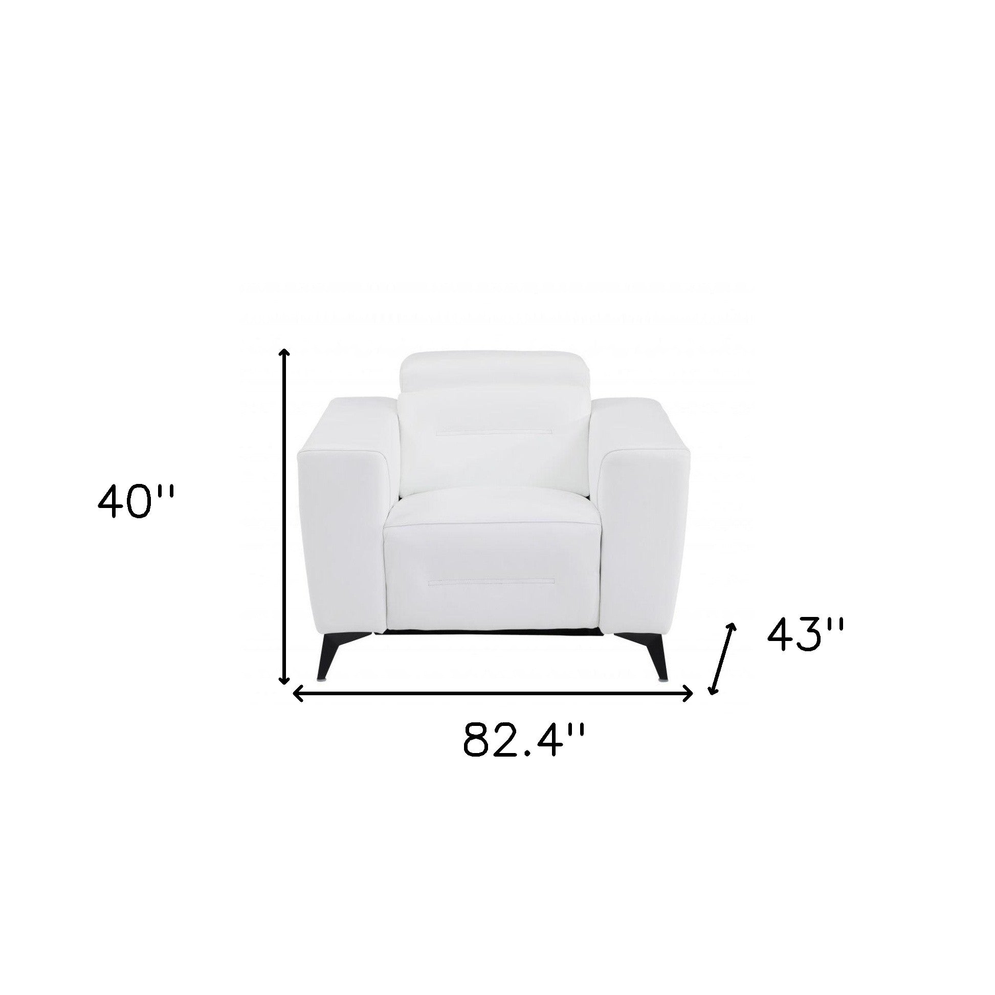 Three Piece White Italian Leather Six Person Seating Set