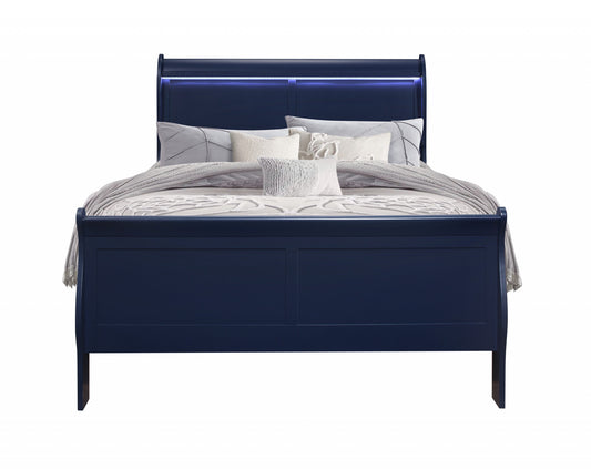 Blue King Bed Frame With No