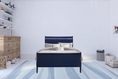 Blue Queen Bed Frame With No