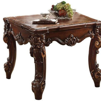 26" Cherry Manufactured Wood Square End Table