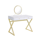 42" Mirrored Vanity Table with Mirror