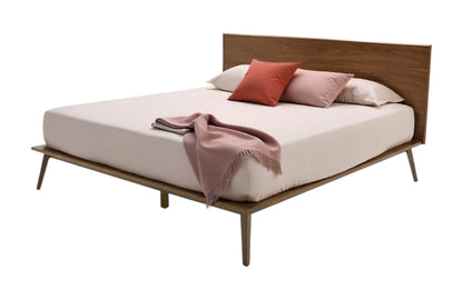 Brown Wood King Bed Frame