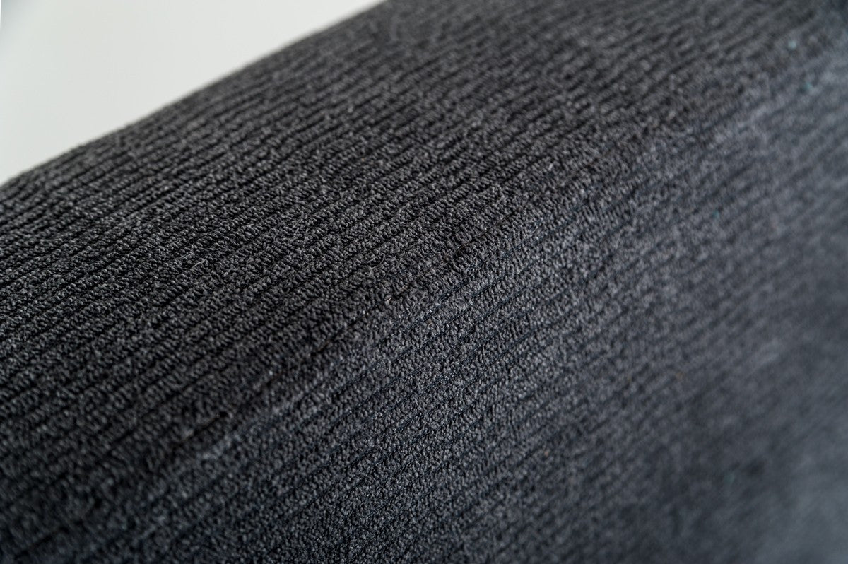 Gray and Brown Wood And Tufted Polyester King Bed Frame