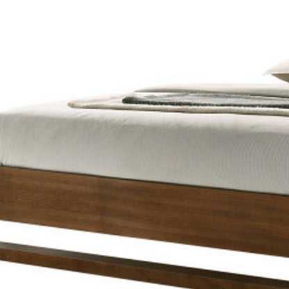 Brown Wood Queen Bed Frame