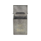 9" Gray Metal Paper Organizer With Lid