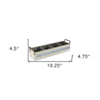 19" Antiqued White Solid Wood And Metal Box