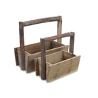 Set of Two Natural Solid Wood Cube or Bin