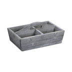 14" Gray Solid Wood Box
