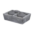 14" Gray Solid Wood Box