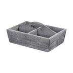 14" Gray Solid Wood Box