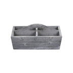 14" Gray Solid Wood Box