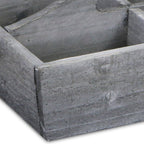14" Gray Solid Wood Box