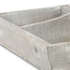 21" Gray Solid Wood Box