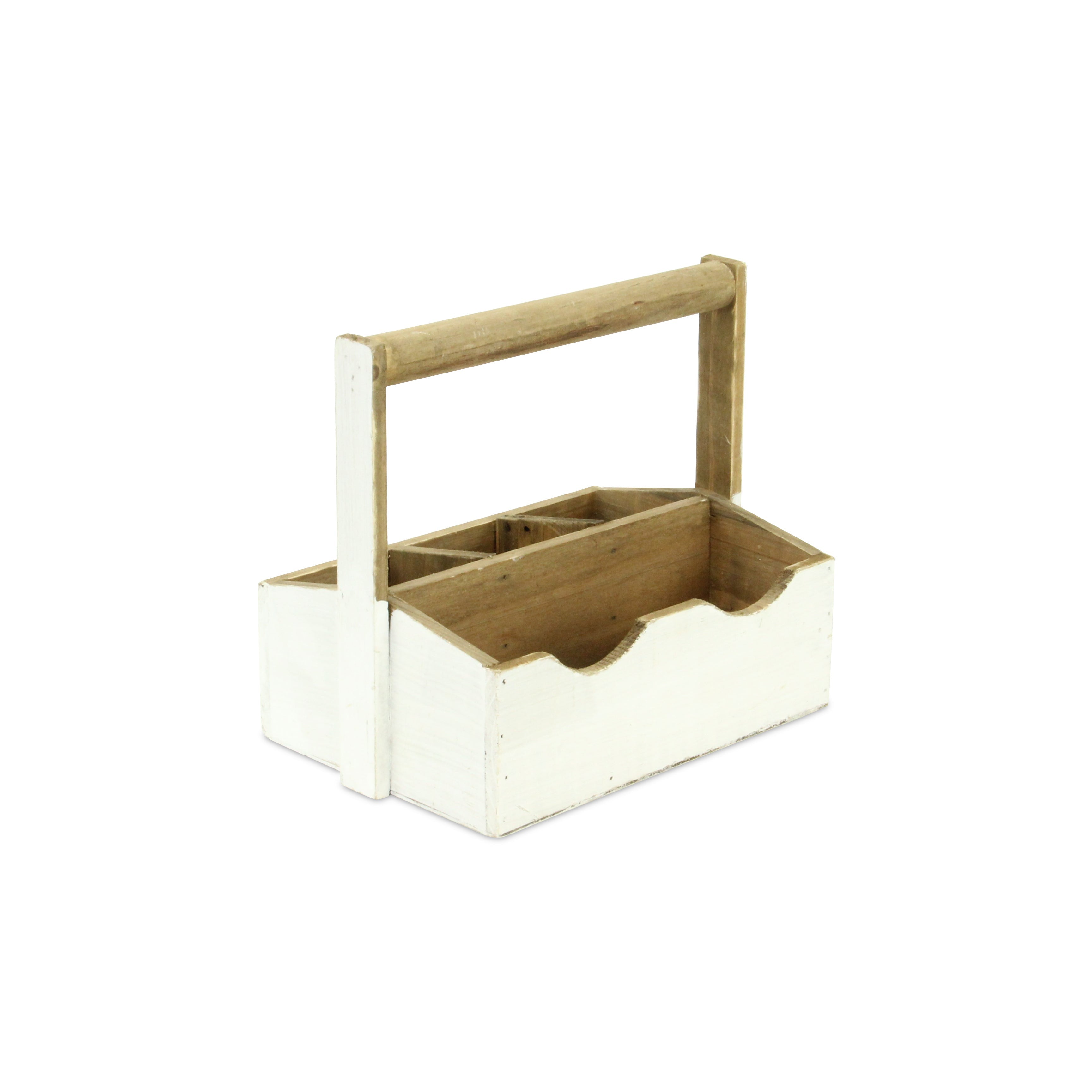 10" White Solid Wood Box