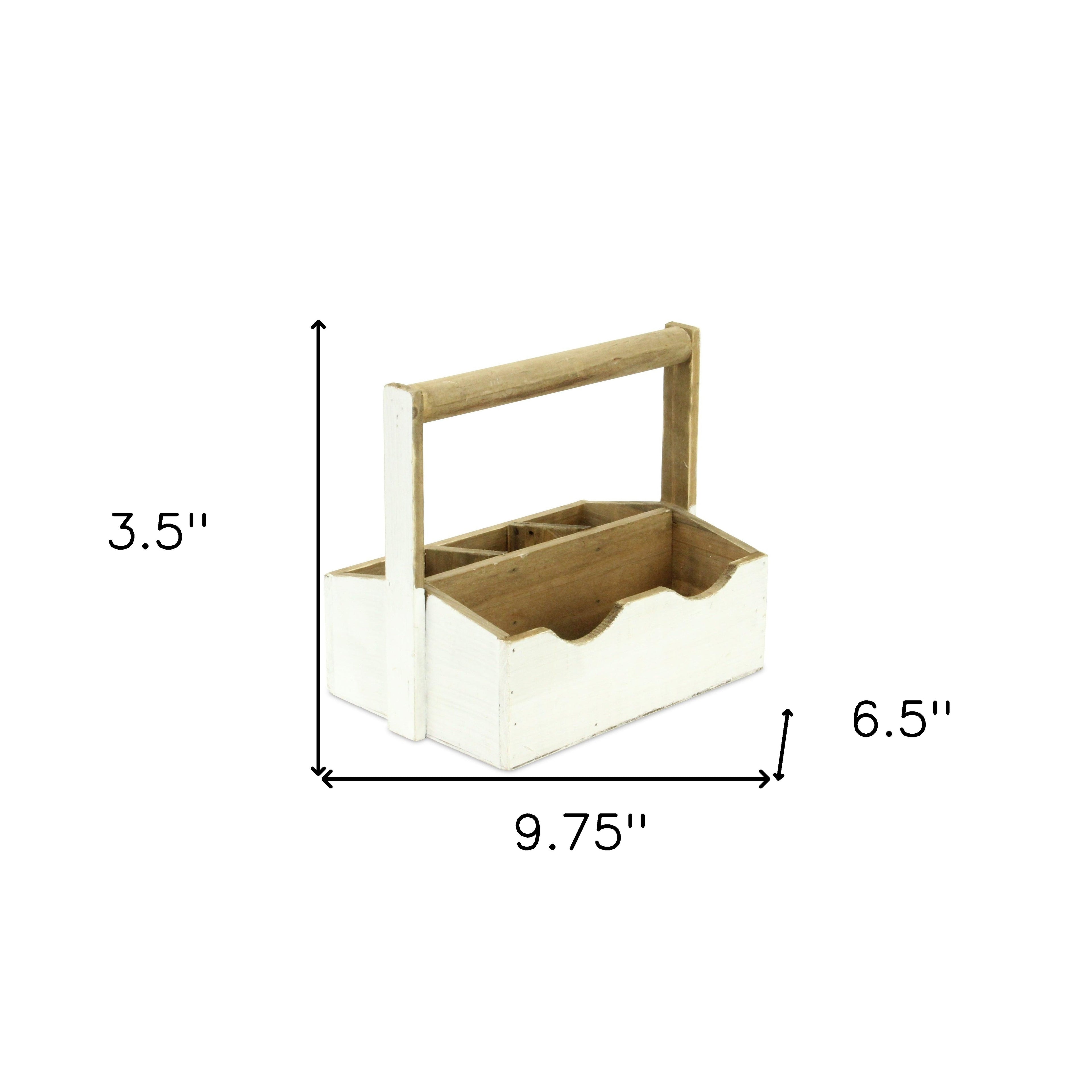 10" White Solid Wood Box