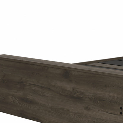 Dark Brown Wood Full Bed Frame