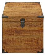 20" Natural Brown Solid Wood Square End Table