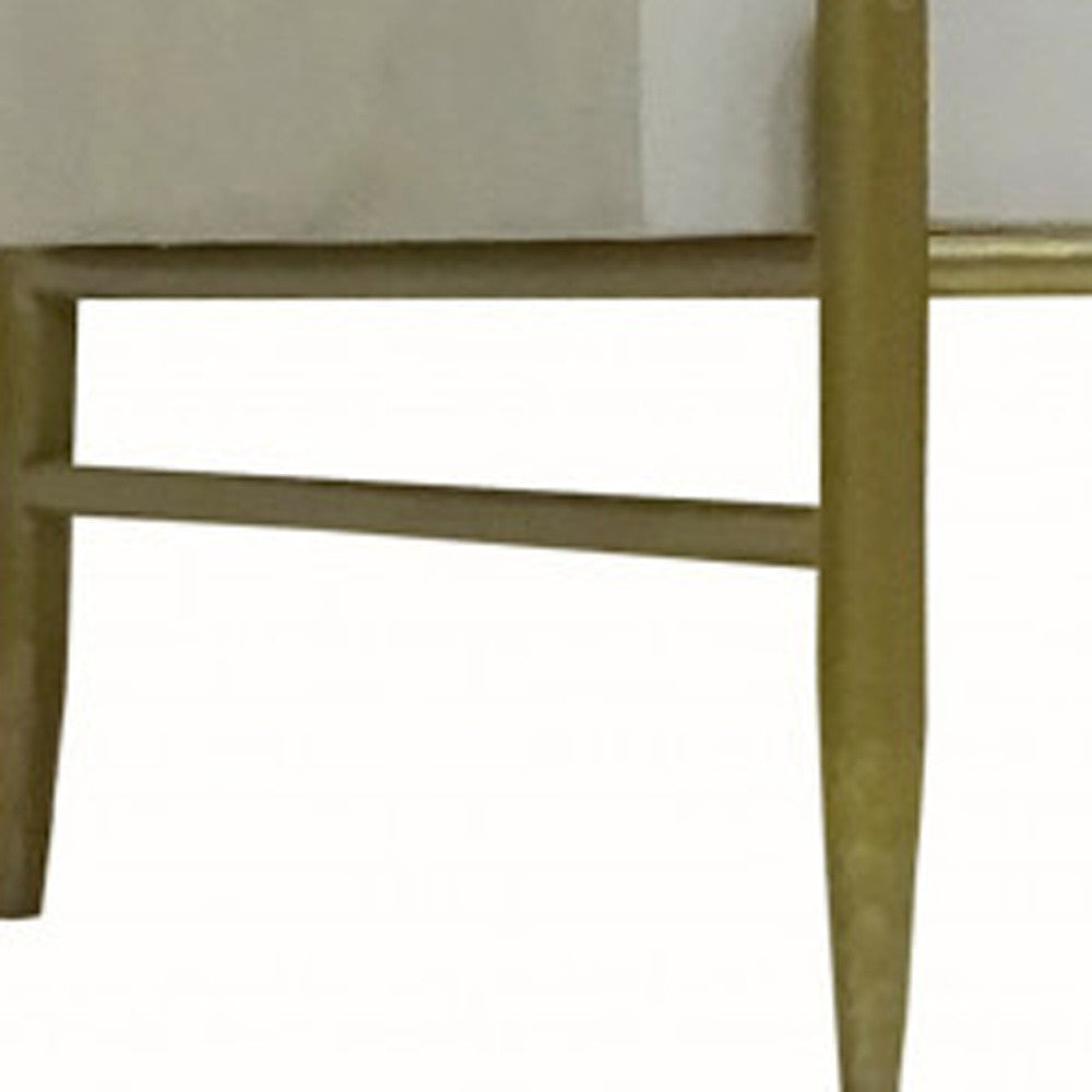 28" White Solid Wood Two Drawer Nightstand