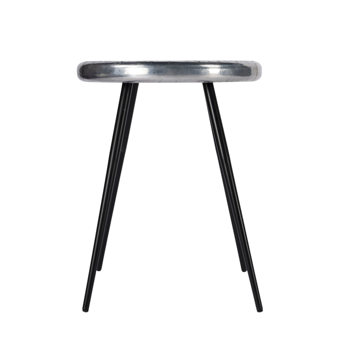 23" Silver Round End Table
