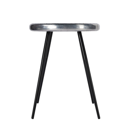 23" Silver Round End Table