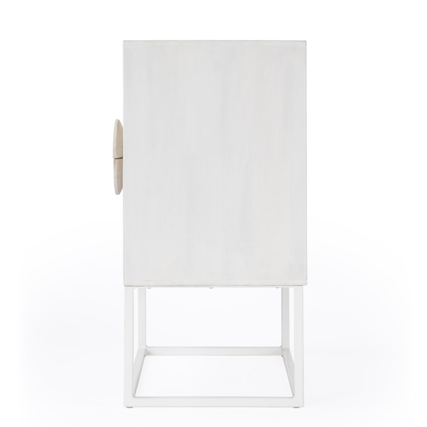 24" White Wood Two Drawer Nightstand