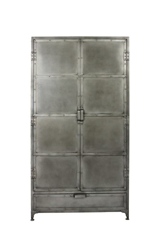 36" Silver Iron Drawer Combo Dresser