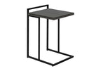 27" Gray and Black Wood and Metal End Table