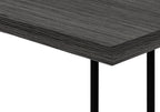 27" Gray and Black Wood and Metal End Table