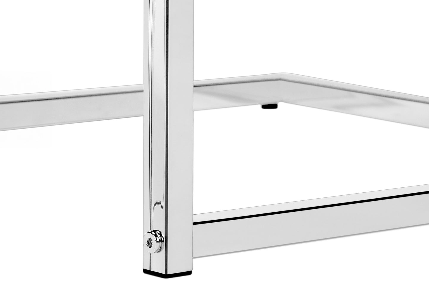 27" Taupe and Silver Wood and Metal End Table